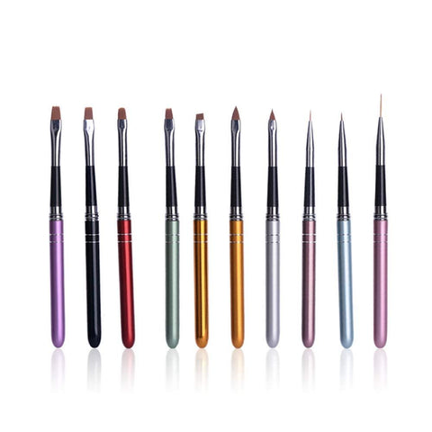10Pcs Nail polish brush, Brush design for nail, Gel Painting Nail Art Design Brush Pen Set, Nail Dotting Painting Drawing Pen