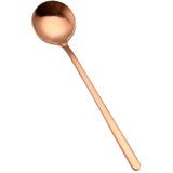 Steel Creative Stirring Tea Coffee Spoon Titanium Golden Long Handle Mug Honey Dessert Small Round Ice Cream Spoon rose gold-13cm In Australia - Darrahopens