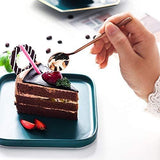 Steel Creative Stirring Tea Coffee Spoon Titanium Golden Long Handle Mug Honey Dessert Small Round Ice Cream Spoon rose gold-13cm