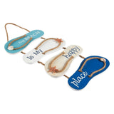 Decor Sign, Flip Flop Beach Decorations for Home, Bathroom, Living Room, Bedroom and Dining Room, The Beach is My Happy Place