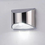 Outdoor Solar Lights Solar Wall Light Balcony Garden Solar Light Stainless Steel Modern Outdoor Waterproof Wall Light for Stairs