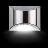 Outdoor Solar Lights Solar Wall Light Balcony Garden Solar Light Stainless Steel Modern Outdoor Waterproof Wall Light for Stairs
