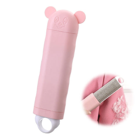 Pet Hair Remover, Portable Dust and Lint Remover with Self-Cleaning Base Double-Sided Manual Clothes Fuzz Cleaner for Furniture