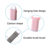 Pet Hair Remover, Portable Dust and Lint Remover with Self-Cleaning Base Double-Sided Manual Clothes Fuzz Cleaner for Furniture