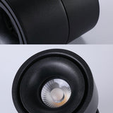Circular LED Foldable Tube Light Sofa Adjustable Angle TV Background Wall Ceiling Rail Spotlight(Size:3000k,Color:Black)