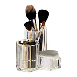 Housewares Cosmetics Organiser, 3 Compartment, Clear, 13.4 x 13.4 x 12 cm , it is not easy to break, and it is durable. In Australia - Darrahopens