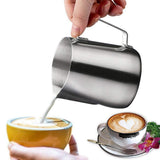 Stainless Steel Milk Pitcher 450 mlFrothing Jug Cup for Espresso Coffee Milk Frothers Latte Art easy to clean.