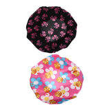 Sleeping Hat 2pcs Children's Printed Satin Bonnet Sleeping Hair Bath Caps Kids Elastic Shower Hat Night Sleep Caps Elastic Sleeping In Australia - Darrahopens