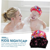 Sleeping Hat 2pcs Children's Printed Satin Bonnet Sleeping Hair Bath Caps Kids Elastic Shower Hat Night Sleep Caps Elastic Sleeping In Australia - Darrahopens
