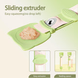 2 pcs Cat Strip Feeders, Cute Cat Head Shape Cat Strip Squeeze Spoons Multifunctional 2-in-1 Cat Food Dispenser Cat Treat Spoons