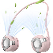 Rotatable Hands-Free Personal Fan•USB Rechargeable with 3 Speeds Bladeless Fan, Adjustable MiniFan for Indoor Outdoor (pink) In Australia - Darrahopens