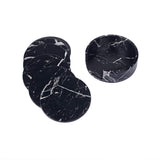 Coasters for Drinks,  6 PCS Premium PU Leather Drink Coasters with Holder, Heat Resistant Round Cup Mat Pad - Protect Table from