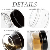 50 Count Tiny Sample Jars, 5ML Makeup Cosmetic Containers for Lip Balms, Lotion, Powder, Beauty Products(Black Lids)