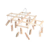 Multi Hanger Hangers for Clothes Bamboo Sock Drying Rack Space Saver Clothes Pegs Hook up Clothespin Coat Hanger Baby Hanging