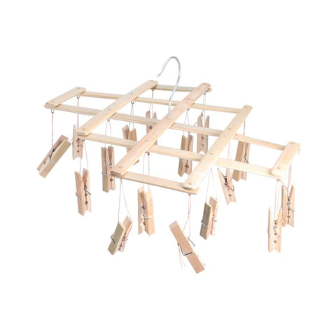 Multi Hanger Hangers for Clothes Bamboo Sock Drying Rack Space Saver Clothes Pegs Hook up Clothespin Coat Hanger Baby Hanging