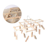 Multi Hanger Hangers for Clothes Bamboo Sock Drying Rack Space Saver Clothes Pegs Hook up Clothespin Coat Hanger Baby Hanging