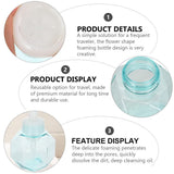 Foaming Soap Dispenser Refillable Pump Bottle BPA Free Plastic Press Bottles Flower Foaming Bottle Empty Foam Liquid Hand (1 Pack)