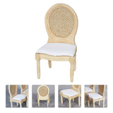 Miniature Chair Linen Chair Miniatures Mini Toy Wood Toys Wooden Chair Miniature Dining Table Chair Ornaments Indoor