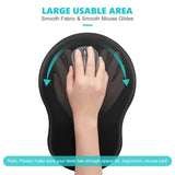 Mouse Pad Wrist Support, Ergonomic Mouse Pad with Wrist Rest, Pain Relief Mousepad with Non-Slip Rubber Base, Comfortable  (Black)