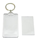 10Pcs SMALL SIZE-Rectangle Clear Acrylic Photo Snap-in Keychain Blank Double Sided Custom Personalised Photo Insert Picture Frame
