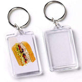 10Pcs SMALL SIZE-Rectangle Clear Acrylic Photo Snap-in Keychain Blank Double Sided Custom Personalised Photo Insert Picture Frame