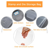 20 Pieces Die Storage Envelopes and Magnet Sheets, Thicken 0.8mm Stamp and Dies Rubber Magnetic Sheets Storage Pockets Set