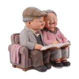 Loving Elderly Couple Miniature Figurines Grandparents Parents Statue Resin Couple Ornaments for Valentines Day Wedding In Australia - Darrahopens