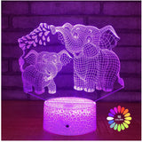 Elephant 3D Night Light for Kids 3D Lamp with 16 Colors Changing Remote Control Elephant Toys Women Baby Boys Gifts (Elephant)