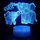 Elephant 3D Night Light for Kids 3D Lamp with 16 Colors Changing Remote Control Elephant Toys Women Baby Boys Gifts (Elephant)