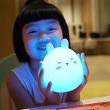 Cute Rabbit Baby Night Light Children's Light, LED Portable Animal Silicone Light, USB Charging Night Light