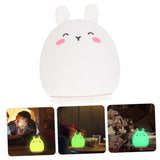 Cute Rabbit Baby Night Light Children's Light, LED Portable Animal Silicone Light, USB Charging Night Light