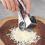 Rotary Cheese Grater Stainless Steel Handheld Rotating Grater Multipurpose Cheese Cutter with 1 Drum for Grating Cheese Vegetables