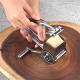Rotary Cheese Grater Stainless Steel Handheld Rotating Grater Multipurpose Cheese Cutter with 1 Drum for Grating Cheese Vegetables
