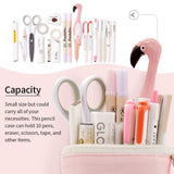 Cute cat retractable pencil case/zipper canvas box+PU cartoon pencil case stationery box for children, girls, boys, school supplies
