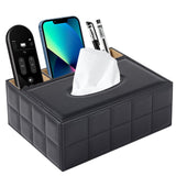 PU Leather Multifunction Rectangular Tissue Box Cover and Remote Control Caddy,Suitable for Storing Pen and Stationery In Australia - Darrahopens