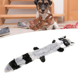 Pet Plush Toys, Durable Dog Chew Toys, Fox/Squirrel Dog Squeaky Toys, Stuffing Free Chew Toy Small Medium Large Puppy Dogs Grey