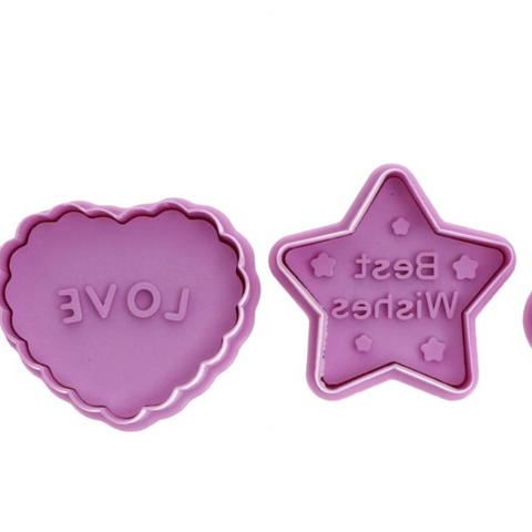 4pcs  Pressing Biscuit Mold 3D Biscuit Mold DIY Biscuit Mold Baking Mold Blessing Biscuit Mold Cartoon Biscuit Mold In Australia - Darrahopens
