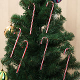 12pcs  Christmas Candy Cane Twisted Plastic Candy Cane Xmas Tree Decoration for Christmas Tree Hanging Ornaments
