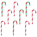 12pcs  Christmas Candy Cane Twisted Plastic Candy Cane Xmas Tree Decoration for Christmas Tree Hanging Ornaments