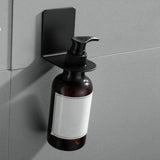 2pcs，Bathroom Self-Adhesive Liquid Soap Dispenser Holder Shower Gel Shampoo Bottle Hanger Stainless Steel Hanging Shelf Free Punching