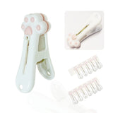 12pcs，Traceless Plastic Clothespins - Grey Cat Paw Pattern Clips for Laundry, Cute Chip and Food Bag Clips with Strong Grip for Snack In Australia - Darrahopens