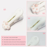 12pcs，Traceless Plastic Clothespins - Grey Cat Paw Pattern Clips for Laundry, Cute Chip and Food Bag Clips with Strong Grip for Snack