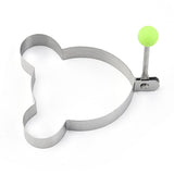 5pcs  egg shaped egg ring, used for frying eggs, stainless steel non stick pancake machine with handle, stainless steel frying mold In Australia - Darrahopens