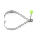 5pcs  egg shaped egg ring, used for frying eggs, stainless steel non stick pancake machine with handle, stainless steel frying mold