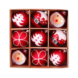9pcs Christmas balls, Christmas tree decorations, shatterproof birthday hanging balls, Halloween holiday wedding decorations
