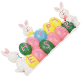 Hand drawn Easter egg bunny centerpiece, decorated with Easter resin statues on the desktop, suitable for home living rooms, bedrooms