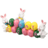 Hand drawn Easter egg bunny centerpiece, decorated with Easter resin statues on the desktop, suitable for home living rooms, bedrooms