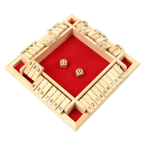 Wooden Shut The Box Game, 10-Number Dice Game for 2-4 Players, for Parties and Friends Gatherings, Classic Tabletop Board Game In Australia - Darrahopens