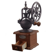 Wooden Coffee Bean Grinder Manual Coffee Grinder Roller, Antique Coffee Mill with Cast Iron Hand Crank for Making Mesh Coffee In Australia - Darrahopens