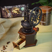 Wooden Coffee Bean Grinder Manual Coffee Grinder Roller, Antique Coffee Mill with Cast Iron Hand Crank for Making Mesh Coffee In Australia - Darrahopens